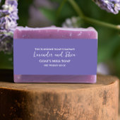 Paarse minimalistische soap belly band uitnodigingen wikkel