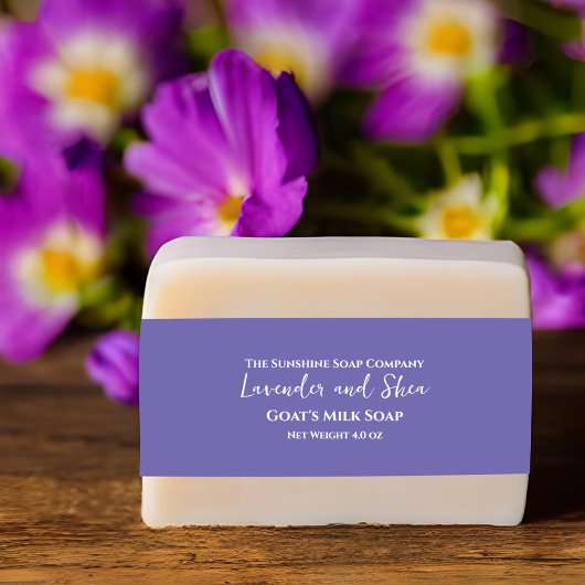 Paarse minimalistische soap belly band uitnodigingen wikkel