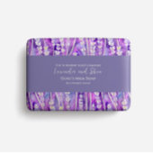 Paarse minimalistische soap belly band uitnodigingen wikkel