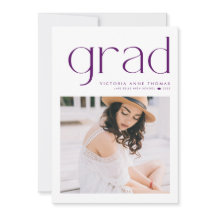 Paarse Minimalistische Typografie Foto Afstudeerfe