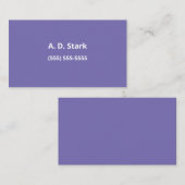 Paarse minimalistische Visitekaartjes met vaste Pe (Voorkant / Achterkant)