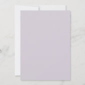 Paarse Mint Blad Bruiloft Kaart (Achterkant)