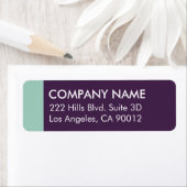 Paarse Mint Colour Block Modern Etiket (Insitu)