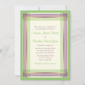 Paarse Mint Green Pset Wedding Uitnodiging (Voorkant)
