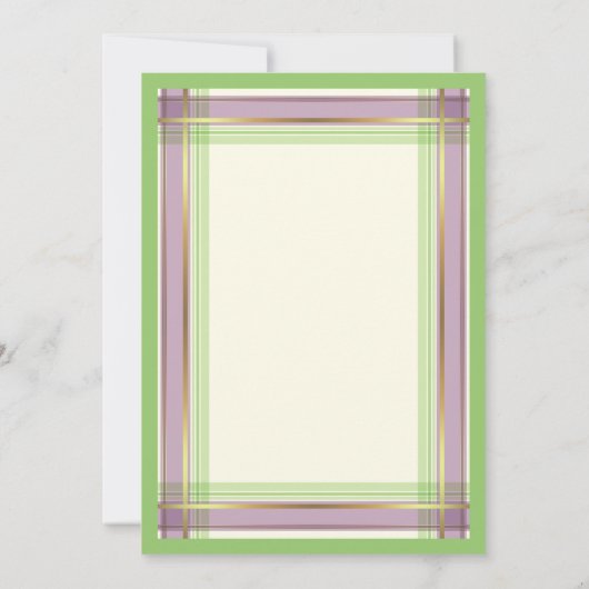 Paarse Mint Green Pset Wedding Uitnodiging (Achterkant)