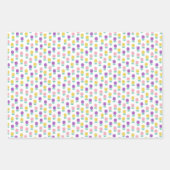 Paarse Mint Kippeneieren Tulpen Paaspatronen Inpakpapier Vel (Voorkant 3)