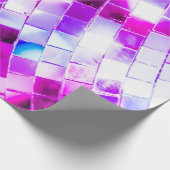 Paarse Mirror Disco Ball Cadeaupapier (Hoek)