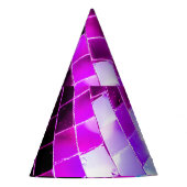 Paarse Mirror Disco Ball Feesthoedjes