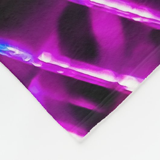 Paarse Mirror Disco Ball Fleece Deken (Hoek)