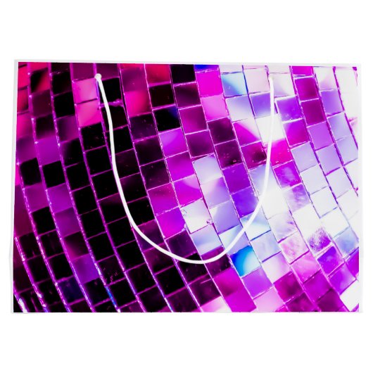 Paarse Mirror Disco Ball Groot Cadeauzakje (Achterkant)
