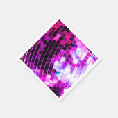 Paarse Mirror Disco Ball Servet (Hoek)