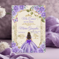Paarse Mis Quince 15 Anos Vlinder Gouden Kroon