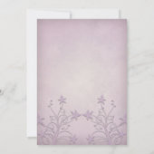 Paarse Mist Bloemen Elegante Huwelijksuitnodiginge Kaart (Achterkant)