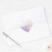 Paarse mist bruiloft hart sticker (Envelop)