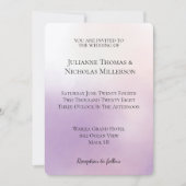 Paarse mist bruiloft kaart (Voorkant)