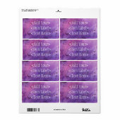 Paarse Mist Custom Address Mailing Labels 1 (Full Sheet)