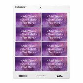 Paarse Mist Custom Address Mailing Labels 3 (Full Sheet)