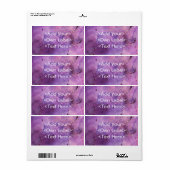 Paarse Mist Custom Address Mailing Labels 4 (Full Sheet)