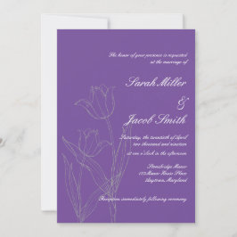 Paarse mist | Minimale Tulp Weddenschap Kaart