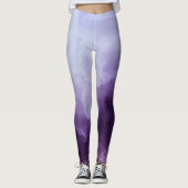 Paarse Mist Mysterieuze Mist Smoky Halloween Leggings (Voorkant)