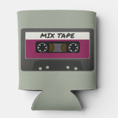 Paarse Mix-tape: 80 en 90-inch geïnspireerd cadeau Blikjeskoeler (Achterkant)