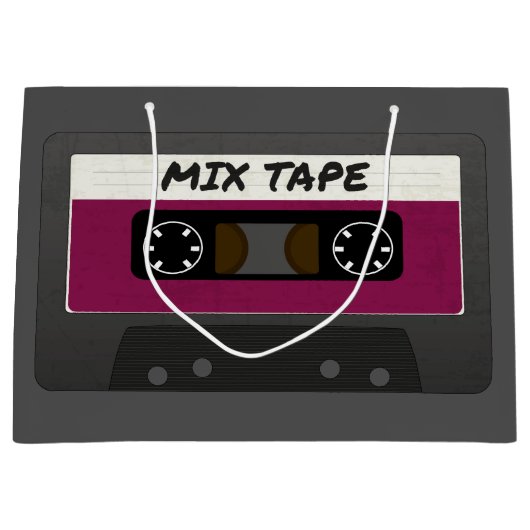 Paarse Mix-tape: 80 en 90-inch geïnspireerd cadeau Groot Cadeauzakje (Voorkant)