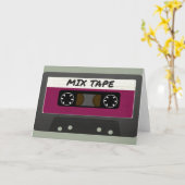 Paarse Mix-tape: 80 en 90-inch geïnspireerd cadeau Kaart (Gele Bloem)