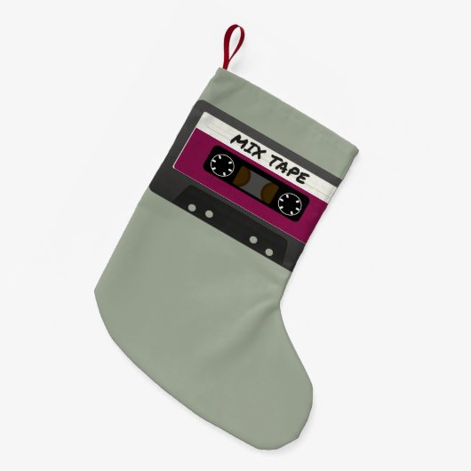 Paarse Mix-tape: 80 en 90-inch geïnspireerd cadeau Kleine Kerstsok (Voorkant (Hangend))