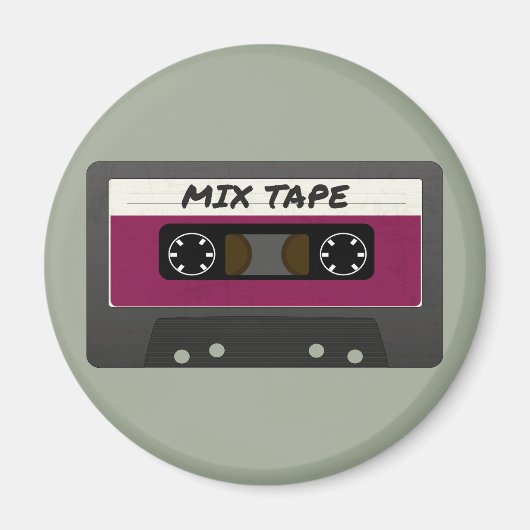 Paarse Mix-tape: 80 en 90-inch geïnspireerd cadeau Magneet (Voorkant)