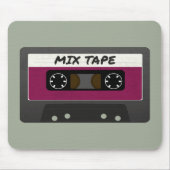 Paarse Mix-tape: 80 en 90-inch geïnspireerd cadeau Muismat (Voorkant)