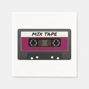 Paarse Mix-tape: 80 en 90-inch geïnspireerd cadeau Servet