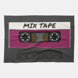Paarse Mix-tape: 80 en 90-inch geïnspireerd cadeau Theedoek