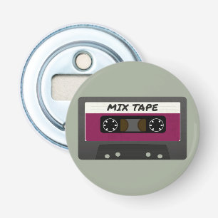 Paarse Mix Tape - Geschenk geïnspireerd door de ja Button Flesopener