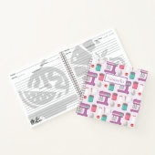 Paarse mixer Baking Collage Personalized Recipe Notitieboek (Binnen)