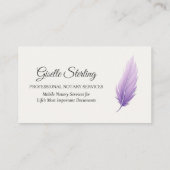 Paarse mobiele notaris openbare Lila foto Visitekaartje (Achterkant)