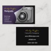 paarse Mod Fotografie, camera Visitekaartje (Voorkant / Achterkant)