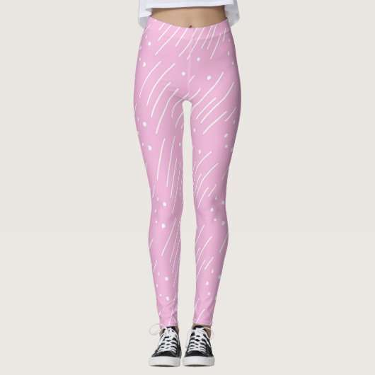 Paarse Mod-Leggings Leggings (Voorkant)