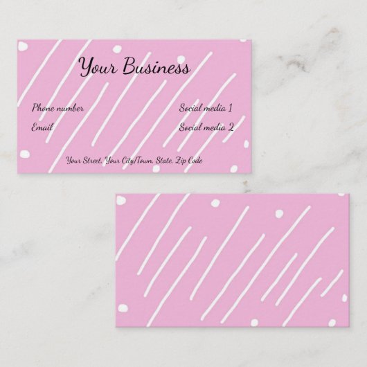 Paarse Mod Visitekaartjes (Voorkant / Achterkant)