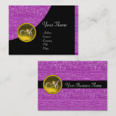 PAARSE MODE BEADS MONOGRAM, gele topaz Visitekaartje (Voorkant / Achterkant)