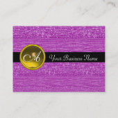 PAARSE MODE BEADS MONOGRAM, gele topaz Visitekaartje (Achterkant)