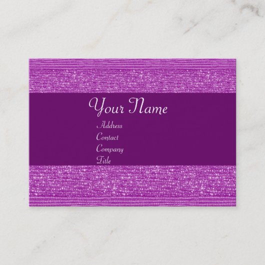 PAARSE MODE BEADS MONOGRAM VISITEKAARTJE (Voorkant)