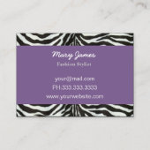 paarse mode boutique Visitekaartjes (Achterkant)