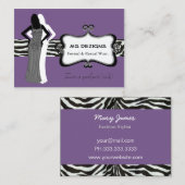 paarse mode boutique Visitekaartjes (Voorkant / Achterkant)