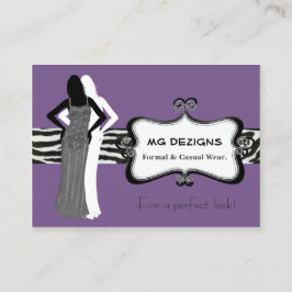 paarse mode boutique Visitekaartjes