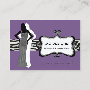 paarse mode boutique Visitekaartjes
