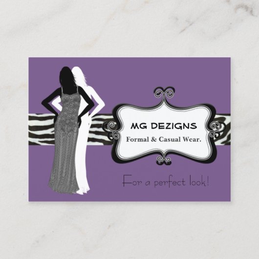 paarse mode boutique Visitekaartjes (Voorkant)