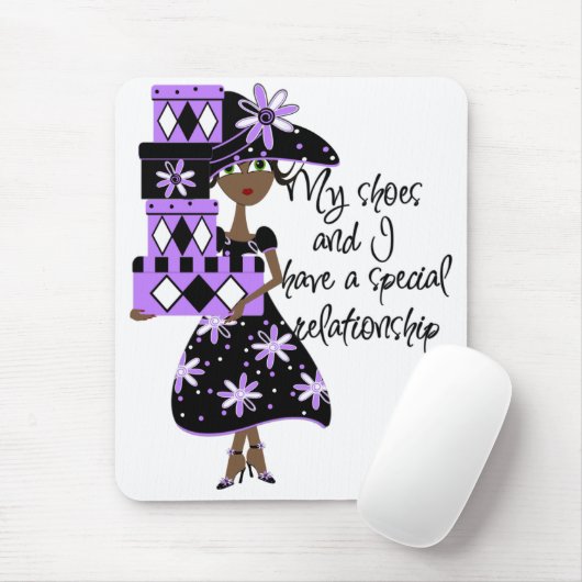 Paarse Mode Mousepad Muismat (Met muis)