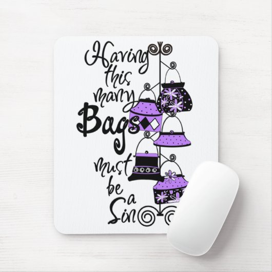 Paarse Mode Mousepad Muismat (Met muis)