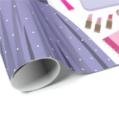 Paarse Mode set Cadeaupapier (Rol Hoek)