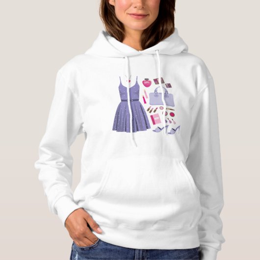 Paarse Mode set Hoodie (Voorkant)